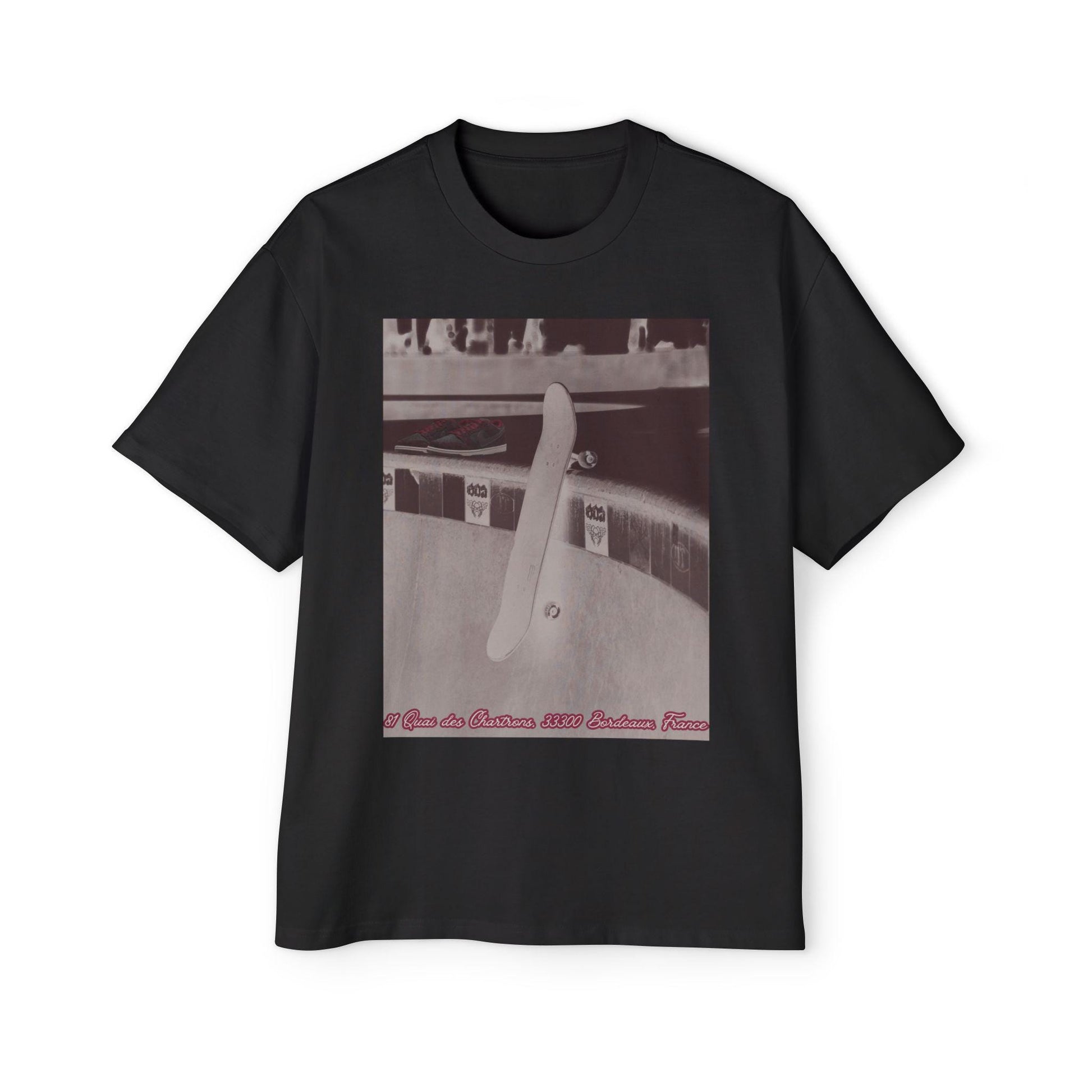 Skate Culture Oversized Tee, RIOT Skateboardshop x Nike SB Dunk, Bordeaux France, Men's Streetwear Shirt, Skateboard Graphic T-Shirt, Skater